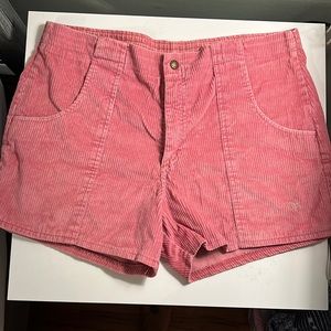 Vintage Op pink cord shorts.